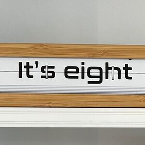 Cloudnola Flip Texttime Clock - natural wood